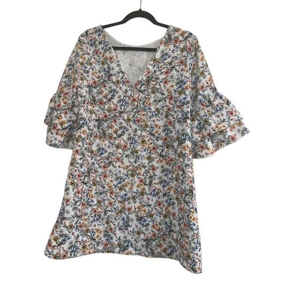 ✨Zara LADIES BELL SLEEVE FLORAL PRINT MINI SZ LARGE DRESS✨ - Picture 8 of 10